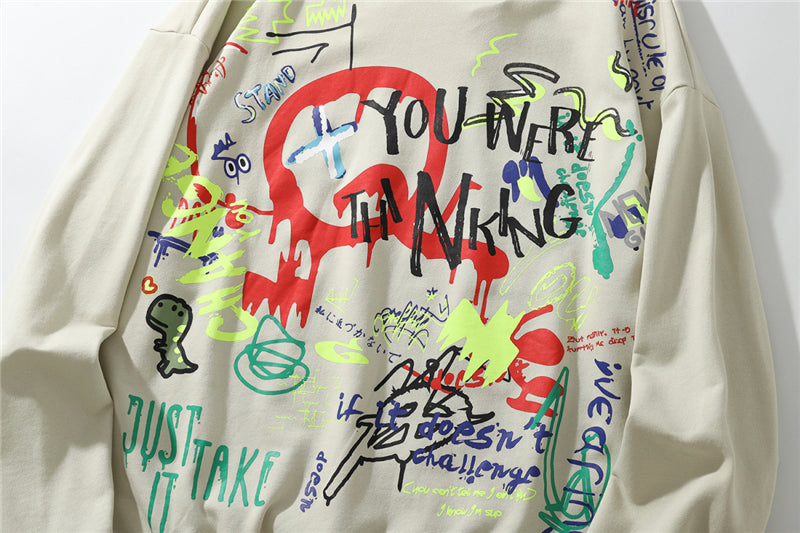 Graffiti Pullover Sweatshirt