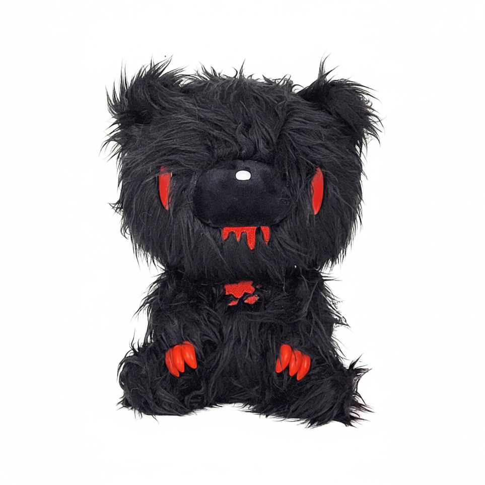 Shaggy Fur Black Gloomy Bear 7" Plush