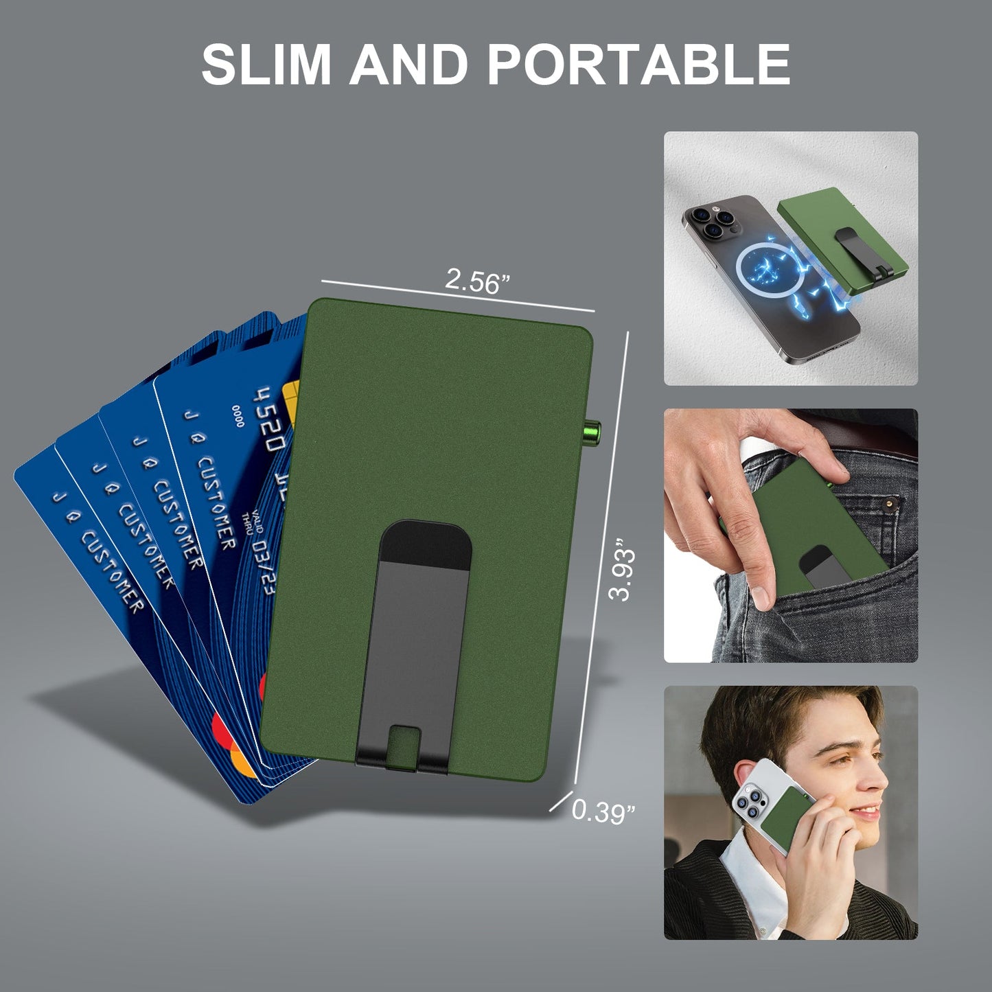 Minimalist Pop Up Wallet with Money Clip