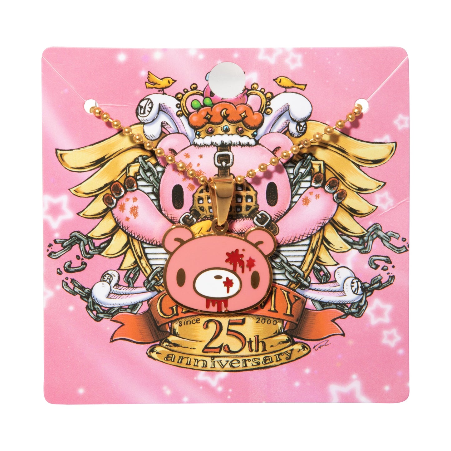 Gloomy Bear Gold Ballchain Necklace