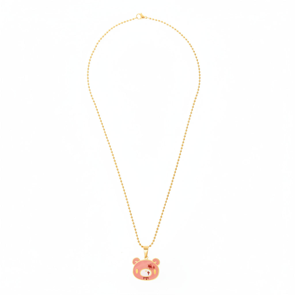 Gloomy Bear Gold Ballchain Necklace