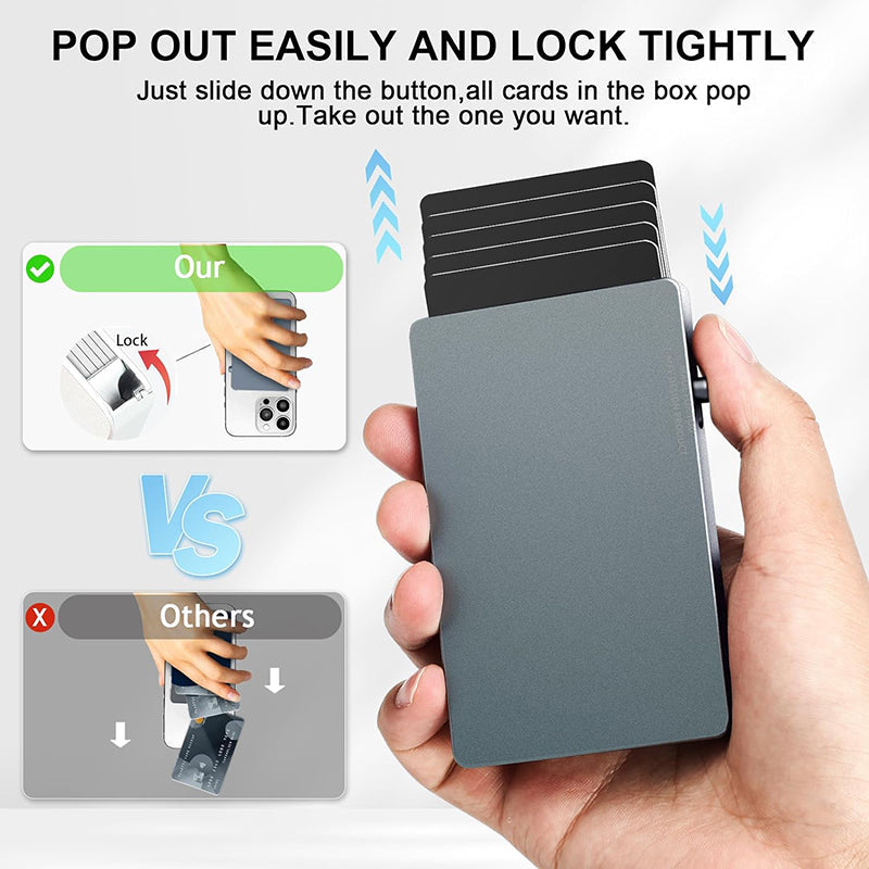 Aluminum Pop Up Slide Wallet