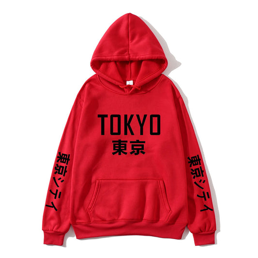 Red Tokyo Hoodie Pullover