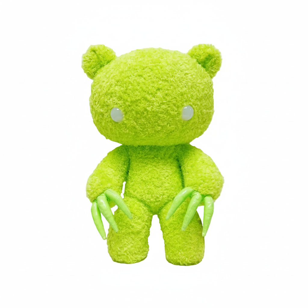 Gloomy Bear Shadow Abstraction 18" Green