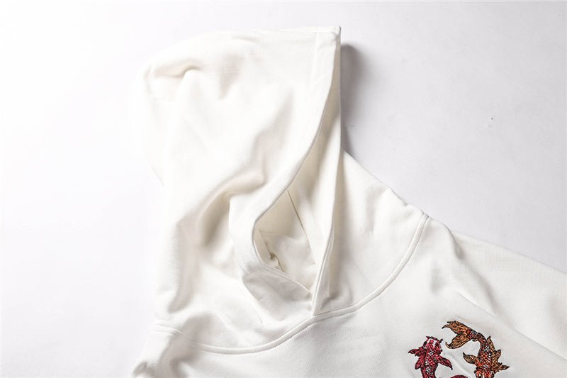Carp Koi Embroidered Hoodie