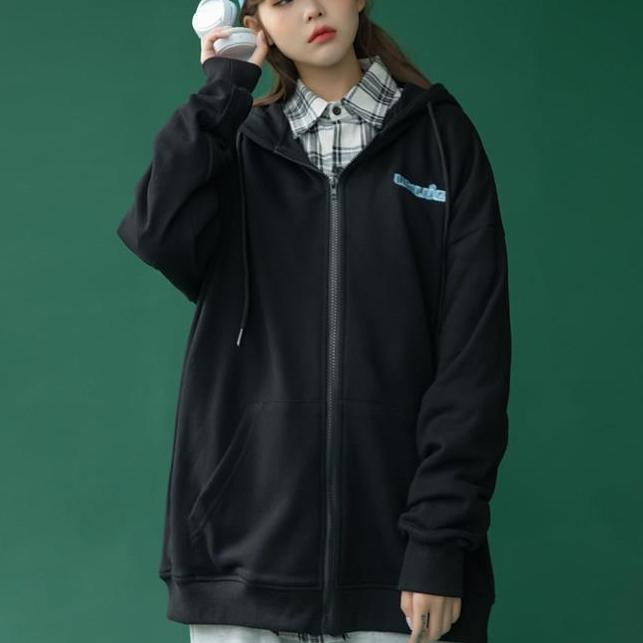 Korean Loose Zippered Hoodie
