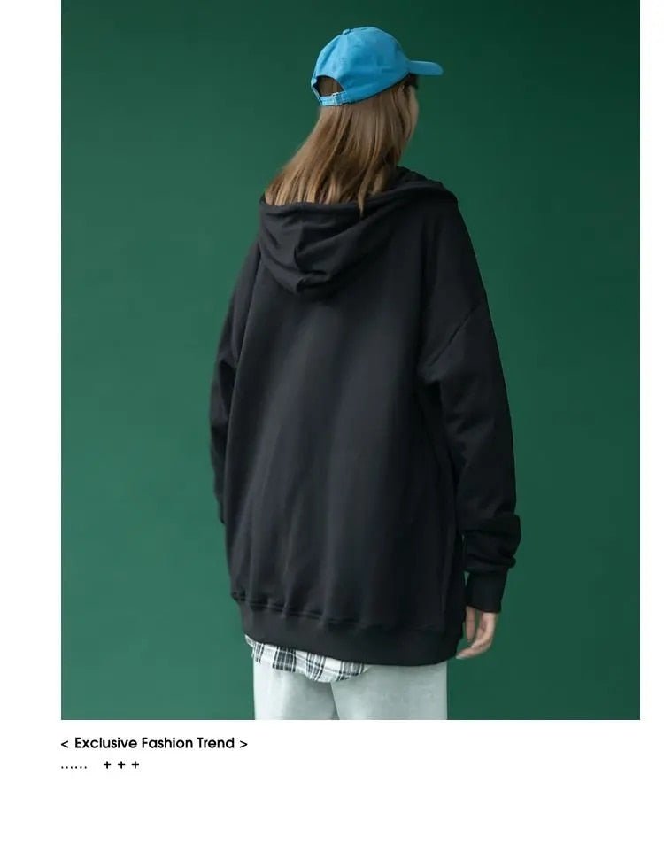 Korean Loose Zippered Hoodie