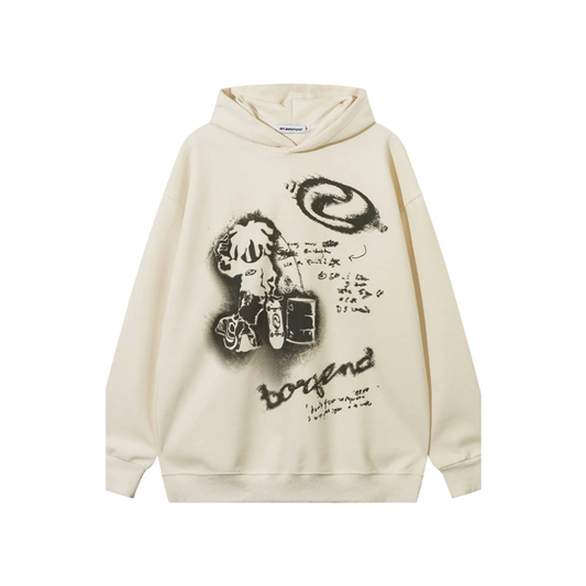 Men's Graffiti Graphic Oversized Hoodie