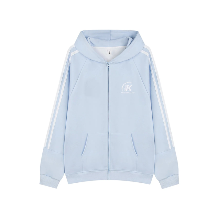 Men's Side Striped Zip Up Hoodie