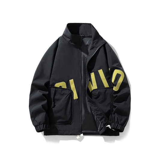 Men's Full Size Zip Up Windproof Jacket Plus Size