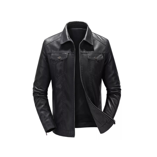 Zip Up Leather Jacket