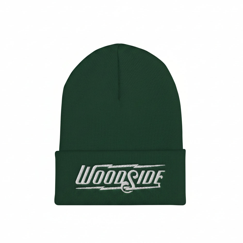 Woodside Embroidered Beanie (white thread)