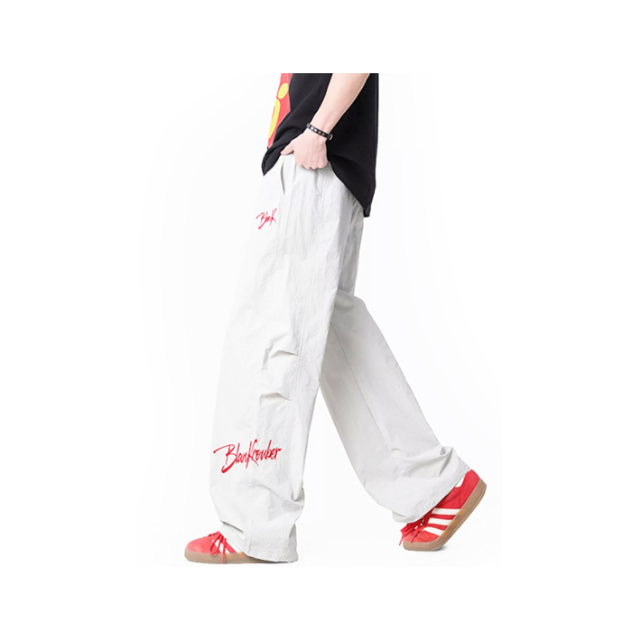 Men's Loose Fit Drawstring Wide Leg Pants