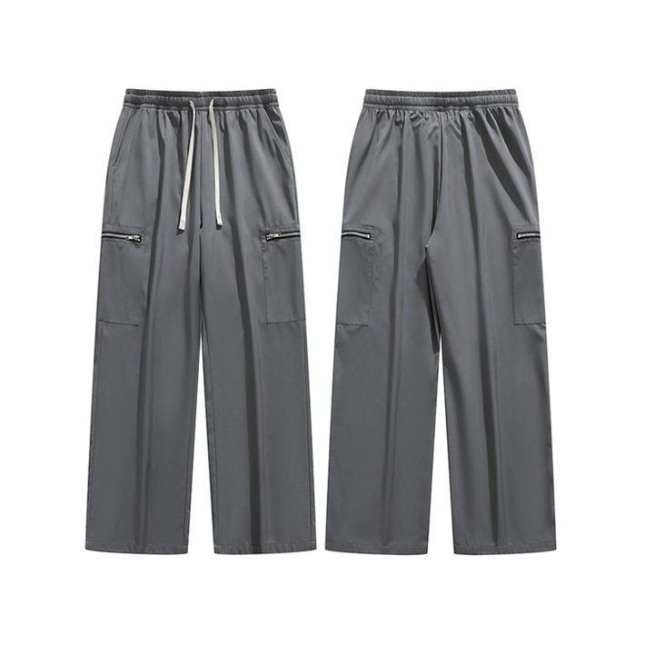 Men's Plus Size Pocketed Wide Leg Pants