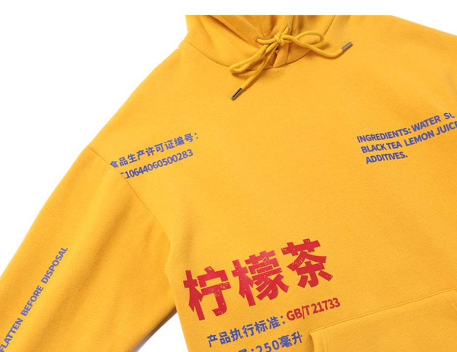 LemonTea Print Design Hoodie