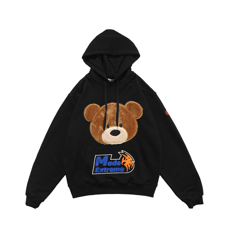 Kawaii Bear Hoodie Patchwork