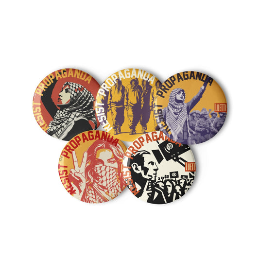 Resist the Propaganda Pin Buttons