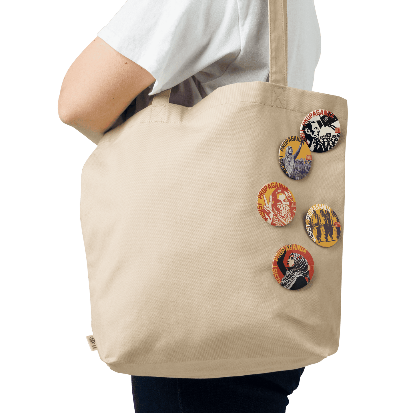 Resist the Propaganda Pin Buttons