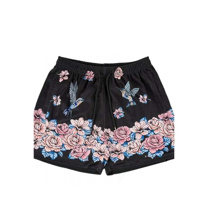 Men's Plus Size Drawstring Printed Shorts