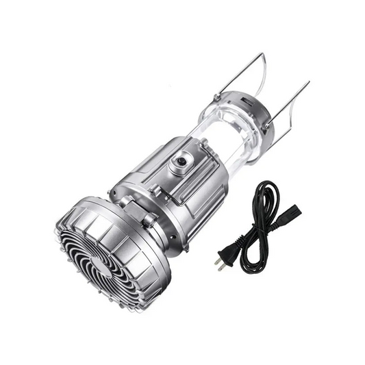 Portable Outdoor Solar LED Lights Lantern with Fan