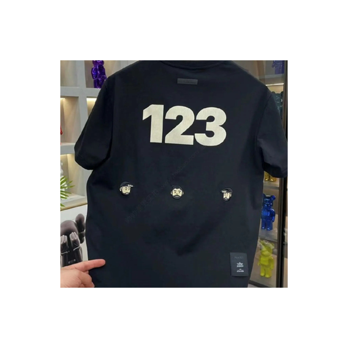 Men's Full Size Number 123 Round Neck T-Shirt Plus Size