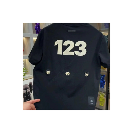 Men's Full Size Number 123 Round Neck T-Shirt Plus Size