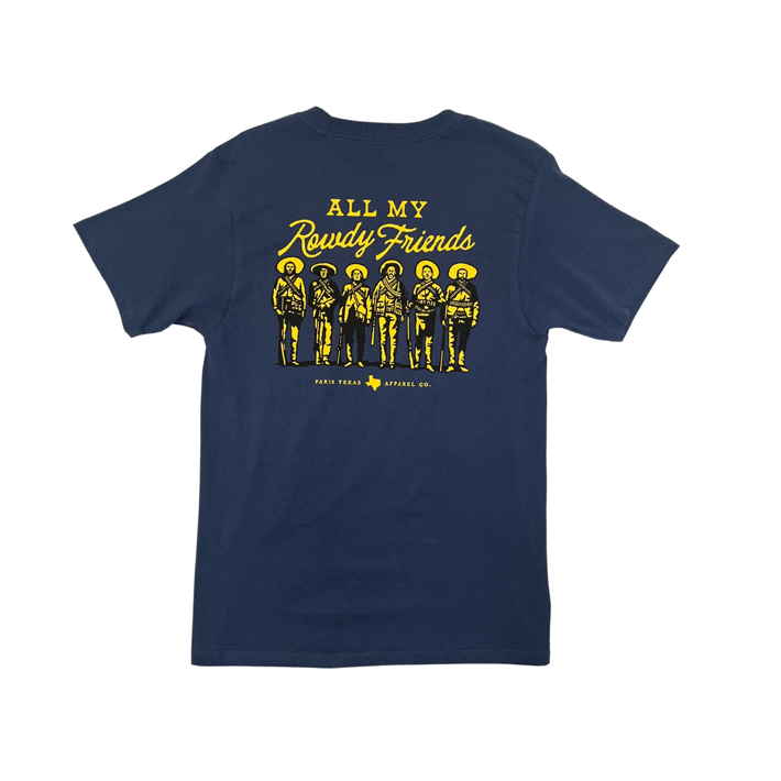 Rowdy Friends Pocket T-Shirt - Navy