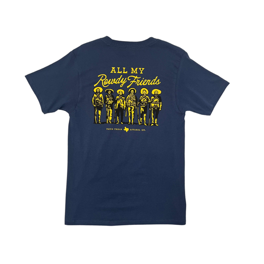 Rowdy Friends Pocket T-Shirt - Navy