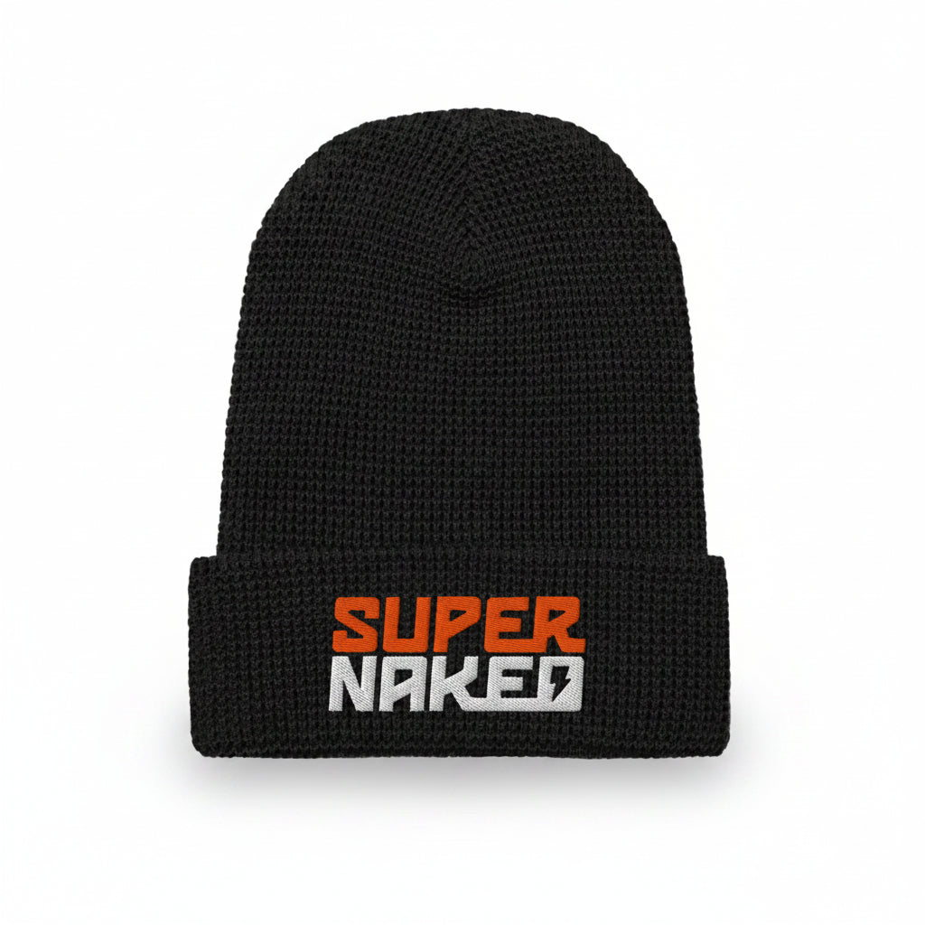 SUPERNAKED Stacked Knit Waffle Beanie