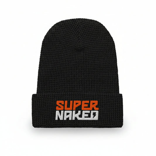 SUPERNAKED Stacked Knit Waffle Beanie
